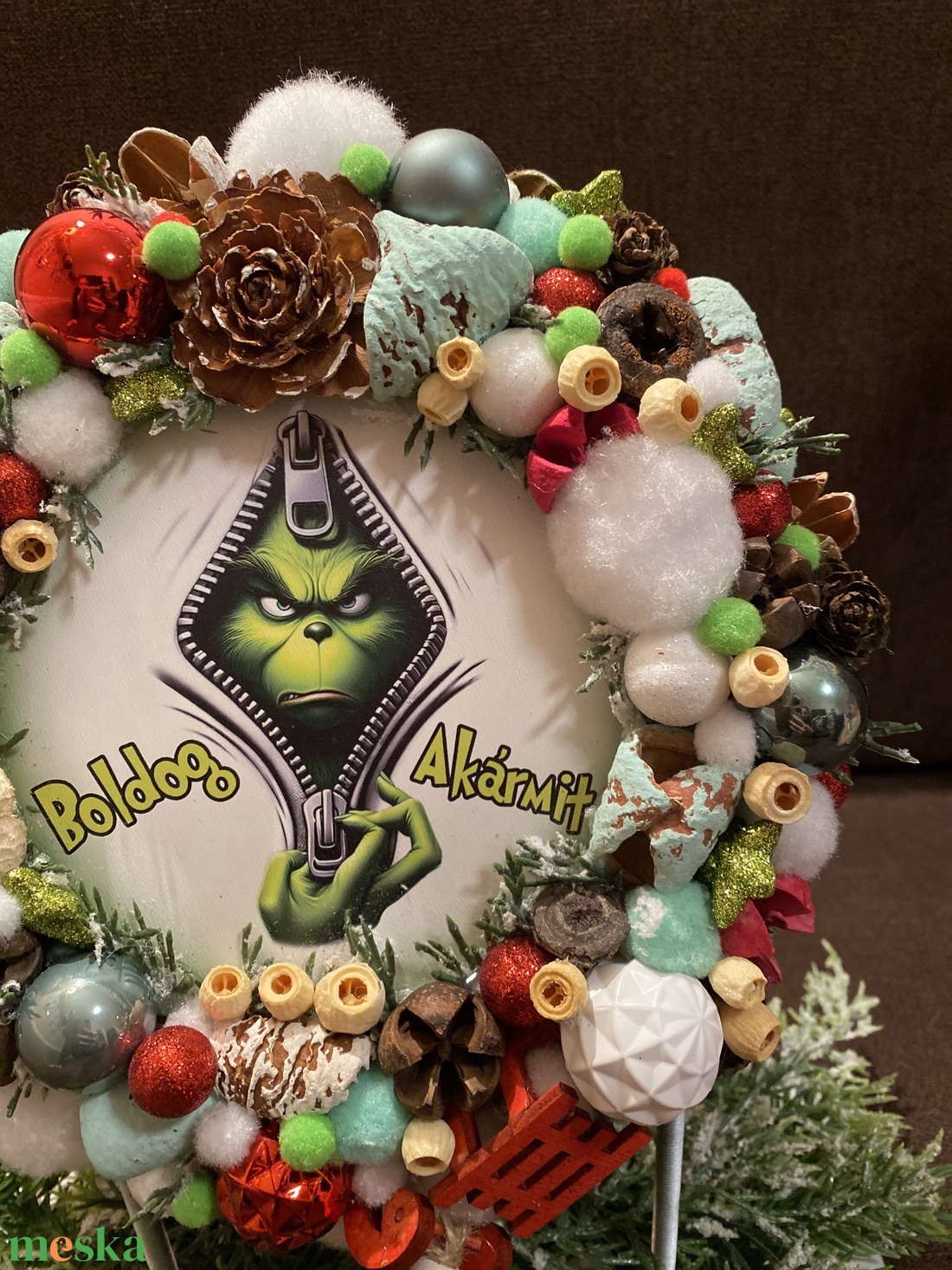 Grincses adventi ajtódísz - karácsony - adventi díszek - adventi ajtódísz - Meska.hu Grincses adventi ajtódísz - karácsony - adventi díszek - adventi ajtódísz - Meska.hu