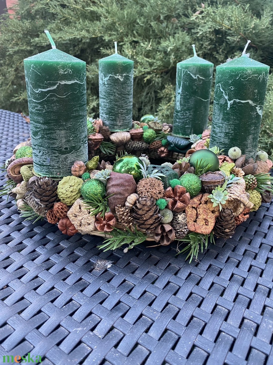 Adventi koszorú - karácsony - adventi díszek - adventi koszorú - Meska.hu