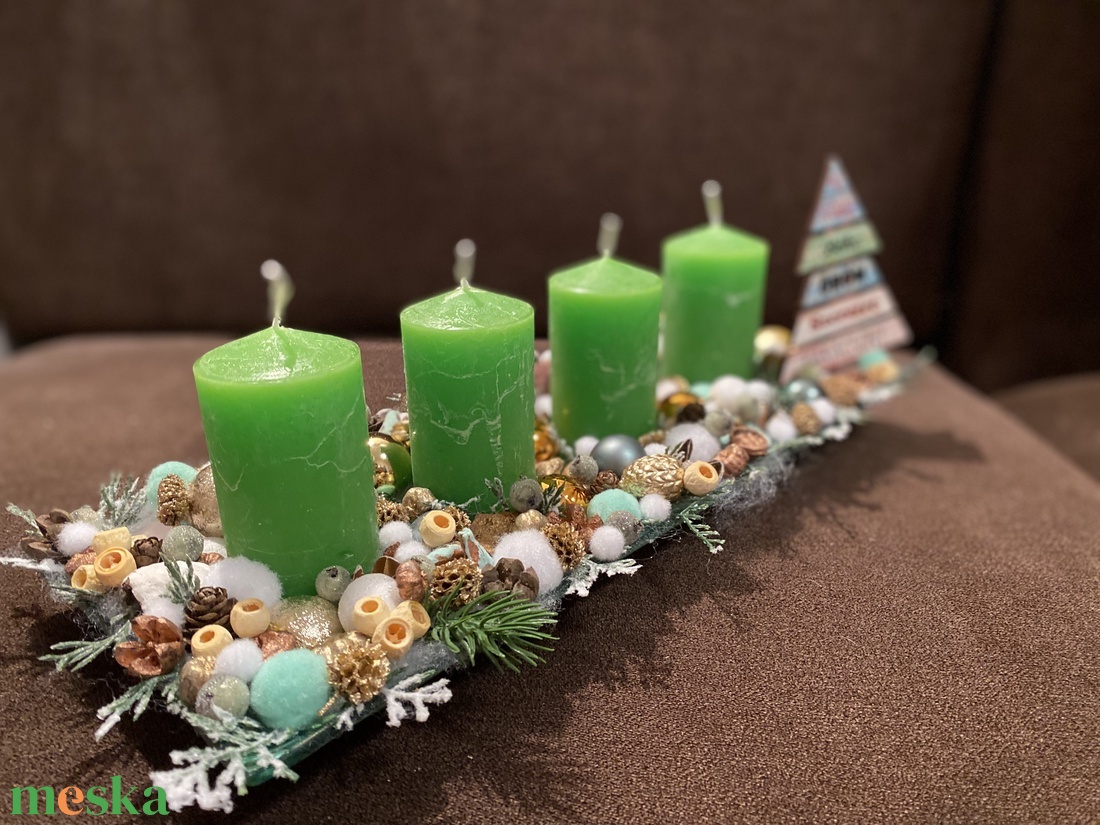 Zöld adventi asztaldísz - karácsony - adventi díszek - adventi asztaldísz - Meska.hu Zöld adventi asztaldísz - karácsony - adventi díszek - adventi asztaldísz - Meska.hu