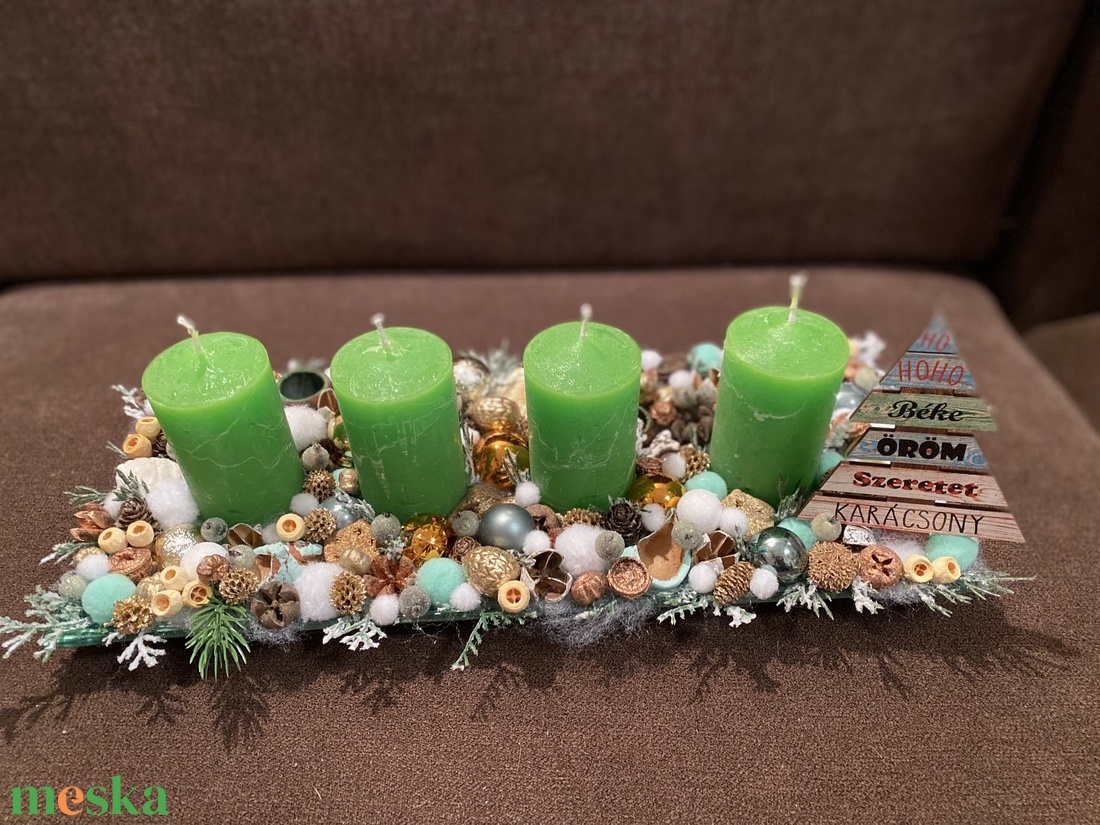 Zöld adventi asztaldísz - karácsony - adventi díszek - adventi asztaldísz - Meska.hu Zöld adventi asztaldísz - karácsony - adventi díszek - adventi asztaldísz - Meska.hu