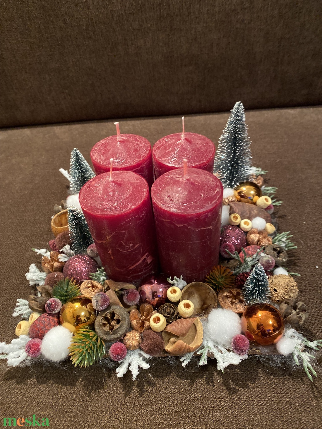 Bordó asztaldísz - karácsony - adventi díszek - adventi asztaldísz - Meska.hu Bordó asztaldísz - karácsony - adventi díszek - adventi asztaldísz - Meska.hu