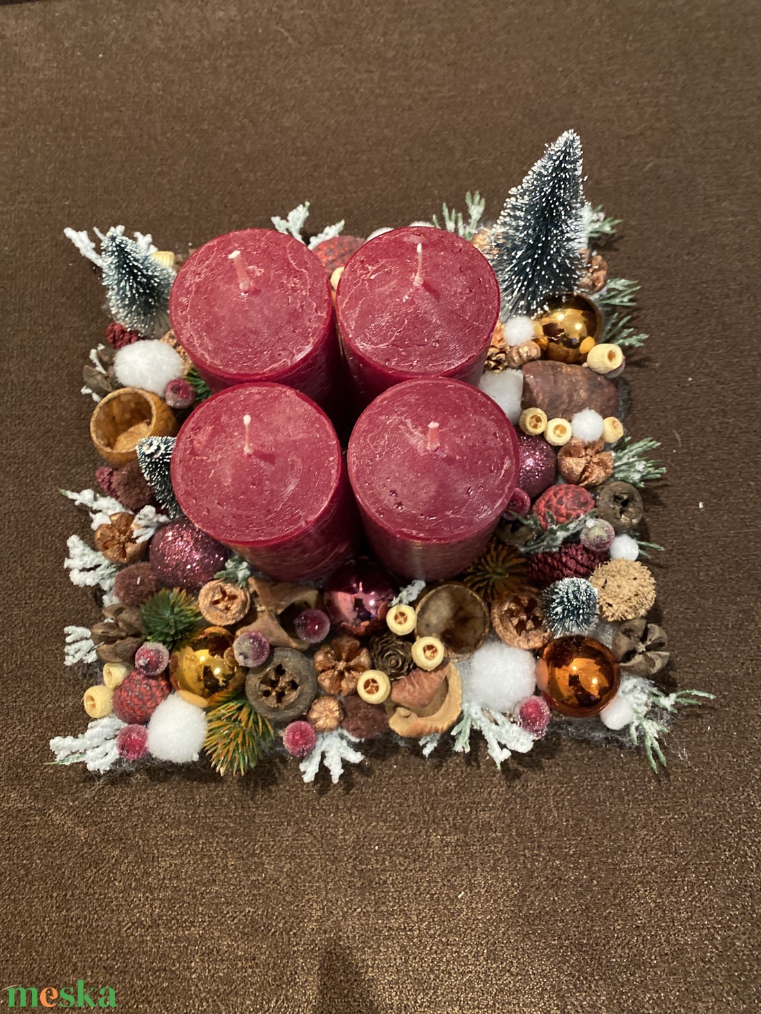 Bordó asztaldísz - karácsony - adventi díszek - adventi asztaldísz - Meska.hu Bordó asztaldísz - karácsony - adventi díszek - adventi asztaldísz - Meska.hu