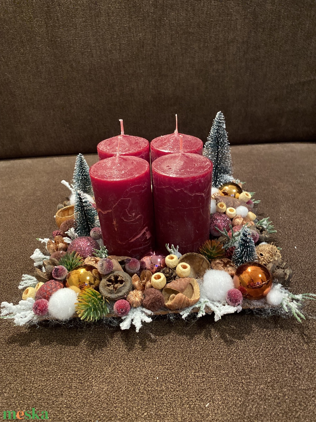 Bordó asztaldísz - karácsony - adventi díszek - adventi asztaldísz - Meska.hu Bordó asztaldísz - karácsony - adventi díszek - adventi asztaldísz - Meska.hu