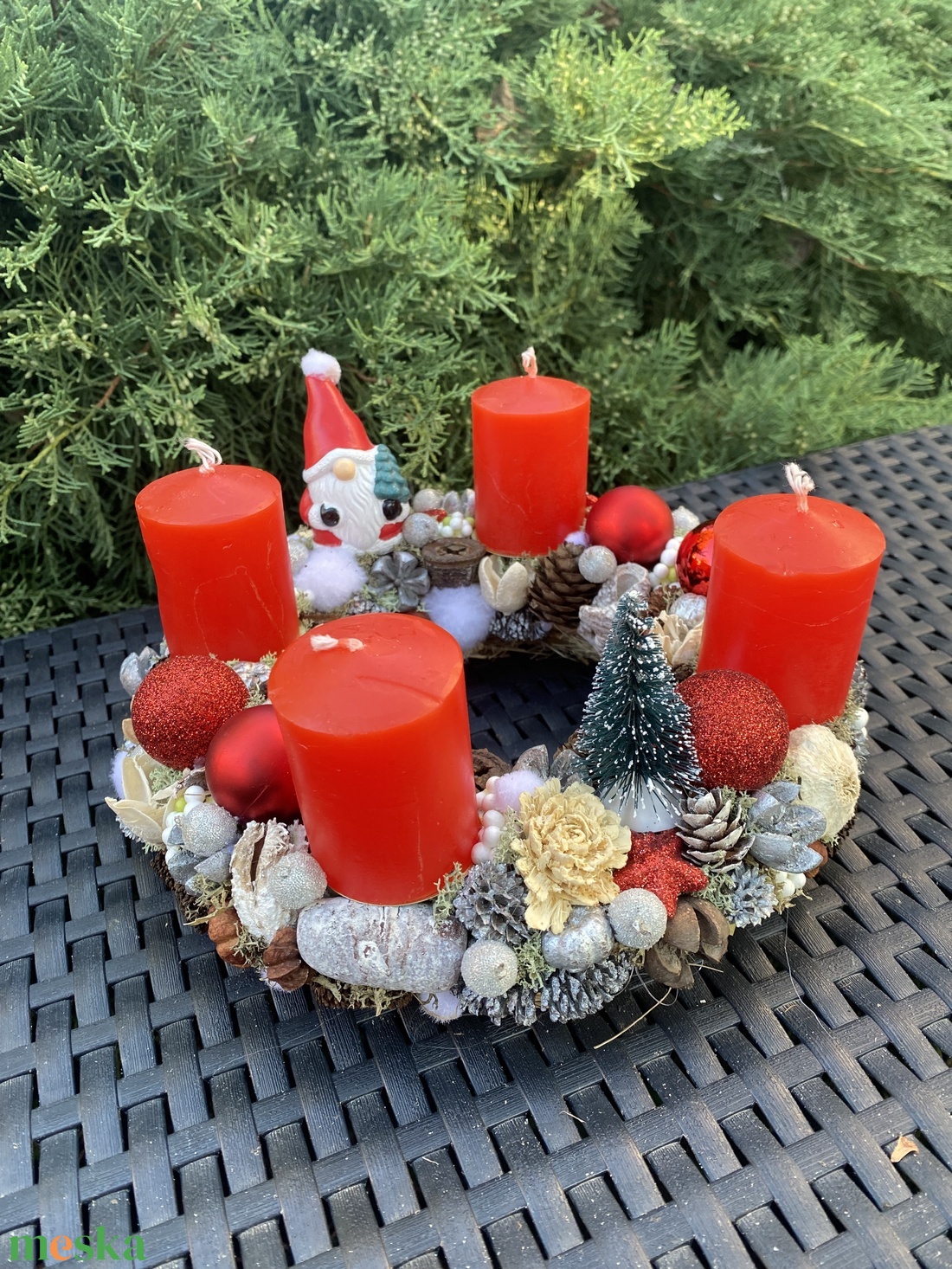 Adventi koszorú - karácsony - adventi díszek - adventi asztaldísz - Meska.hu