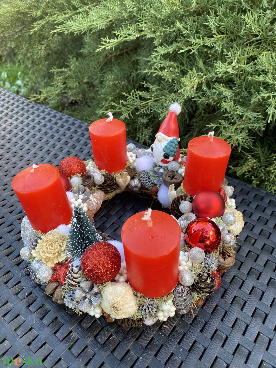 Adventi koszorú - karácsony - adventi díszek - adventi asztaldísz - Meska.hu
