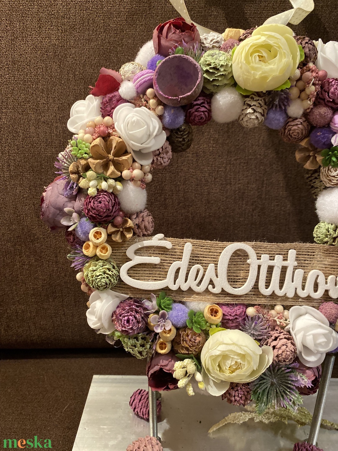 Édes otthon tavaszi ajtódísz - otthon & életmód - dekoráció - ajtó- és ablak dekoráció - ajtódísz & kopogtató - Meska.hu