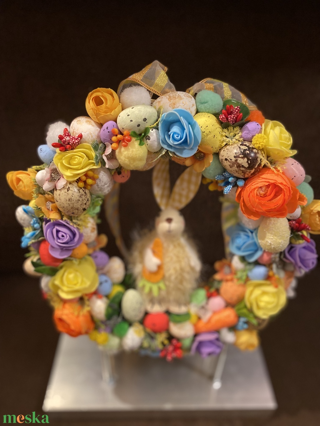 Tavaszi nyuszis ajtódísz - otthon & életmód - dekoráció - ajtó- és ablak dekoráció - ajtódísz & kopogtató - Meska.hu