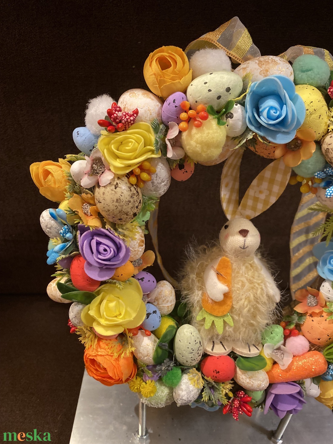 Tavaszi nyuszis ajtódísz - otthon & életmód - dekoráció - ajtó- és ablak dekoráció - ajtódísz & kopogtató - Meska.hu