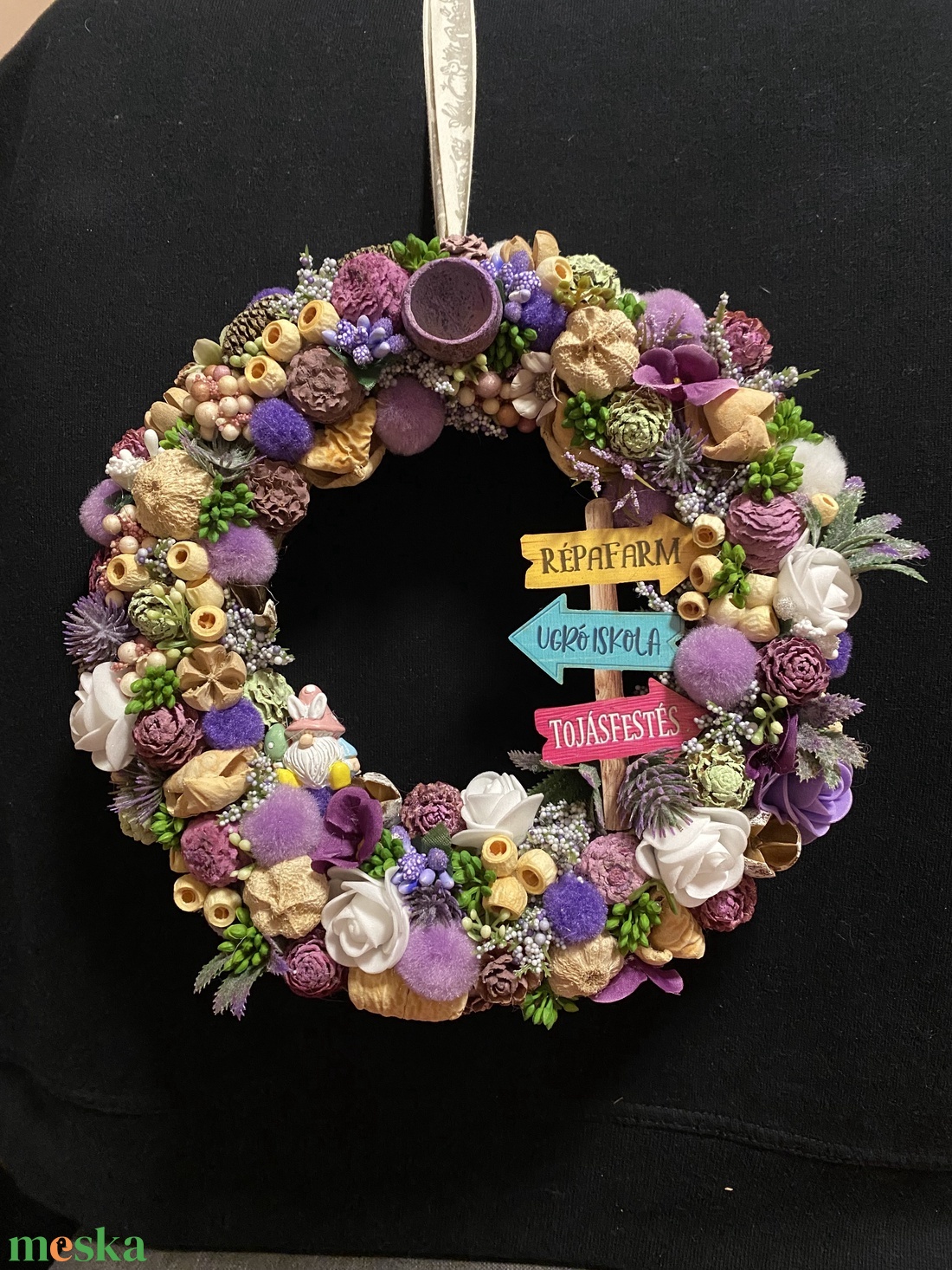 Tavaszi, húsvéti ajtódísz - otthon & életmód - dekoráció - ajtó- és ablak dekoráció - ajtódísz & kopogtató - Meska.hu