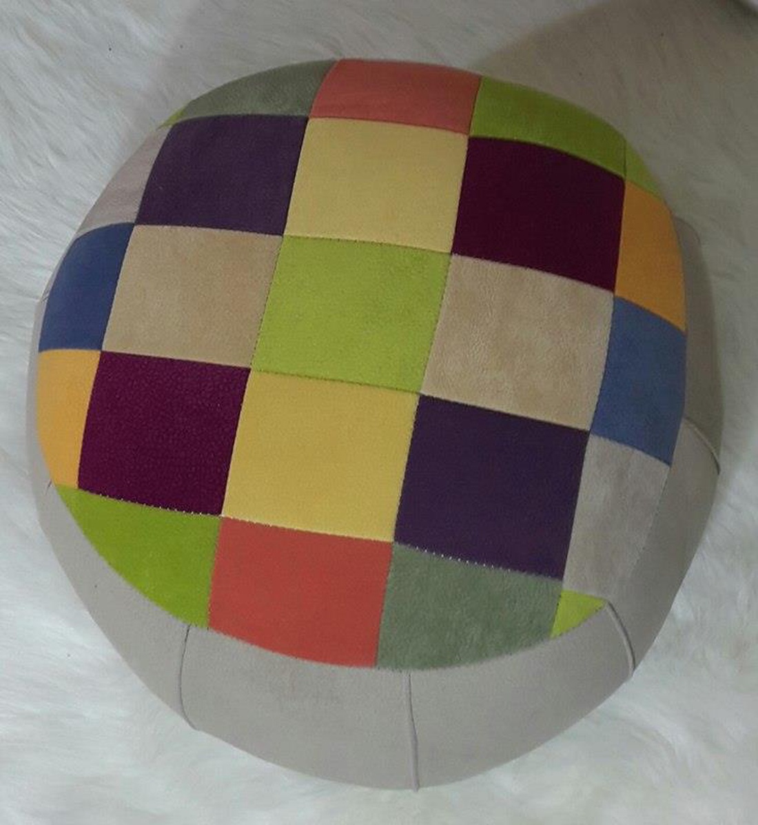 Kerek puff Enoa szövetből -  - Meska.hu