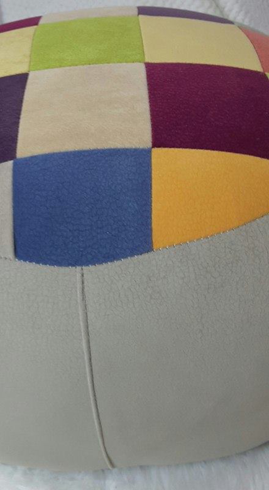 Kerek puff Enoa szövetből -  - Meska.hu