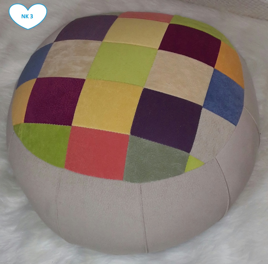 Kerek puff Enoa szövetből -  - Meska.hu