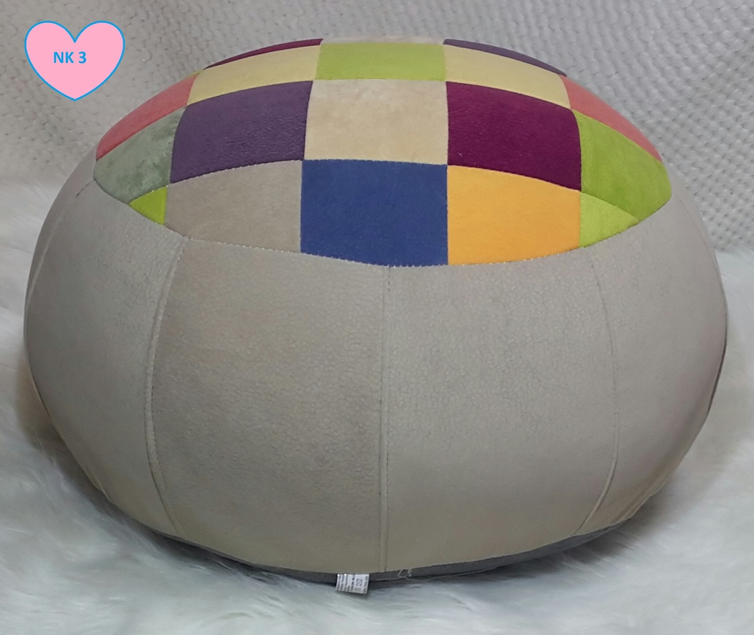 Kerek puff Enoa szövetből -  - Meska.hu