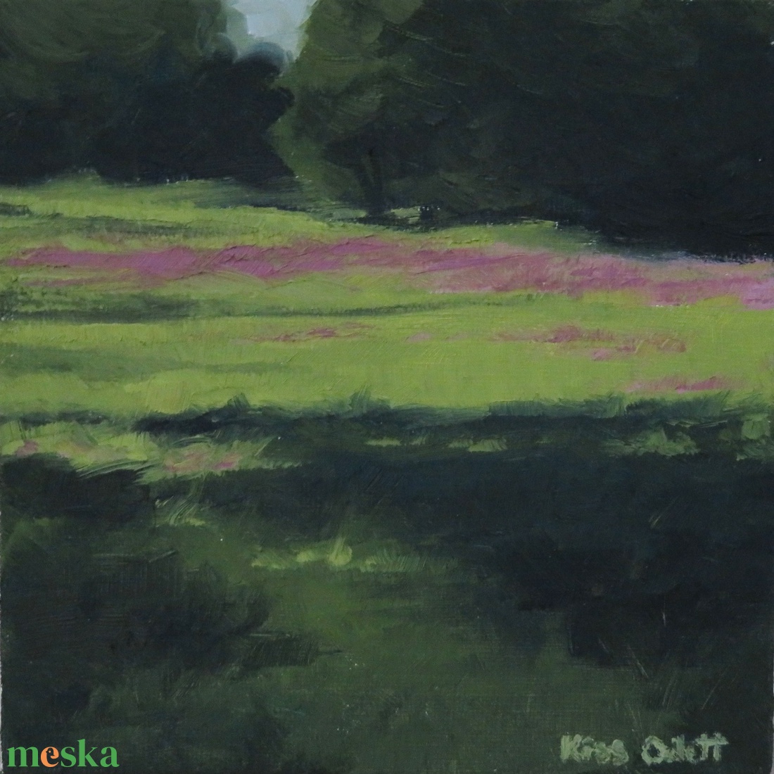 Mezei zsálya rét (olajfestmény) - művészet - festmény - olajfestmény - Meska.hu