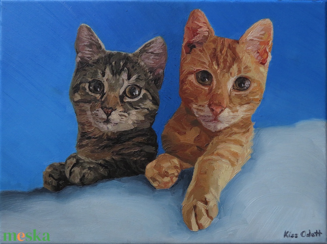Kisállat portréfestmény rendelésre - művészet - festmény - olajfestmény - Meska.hu