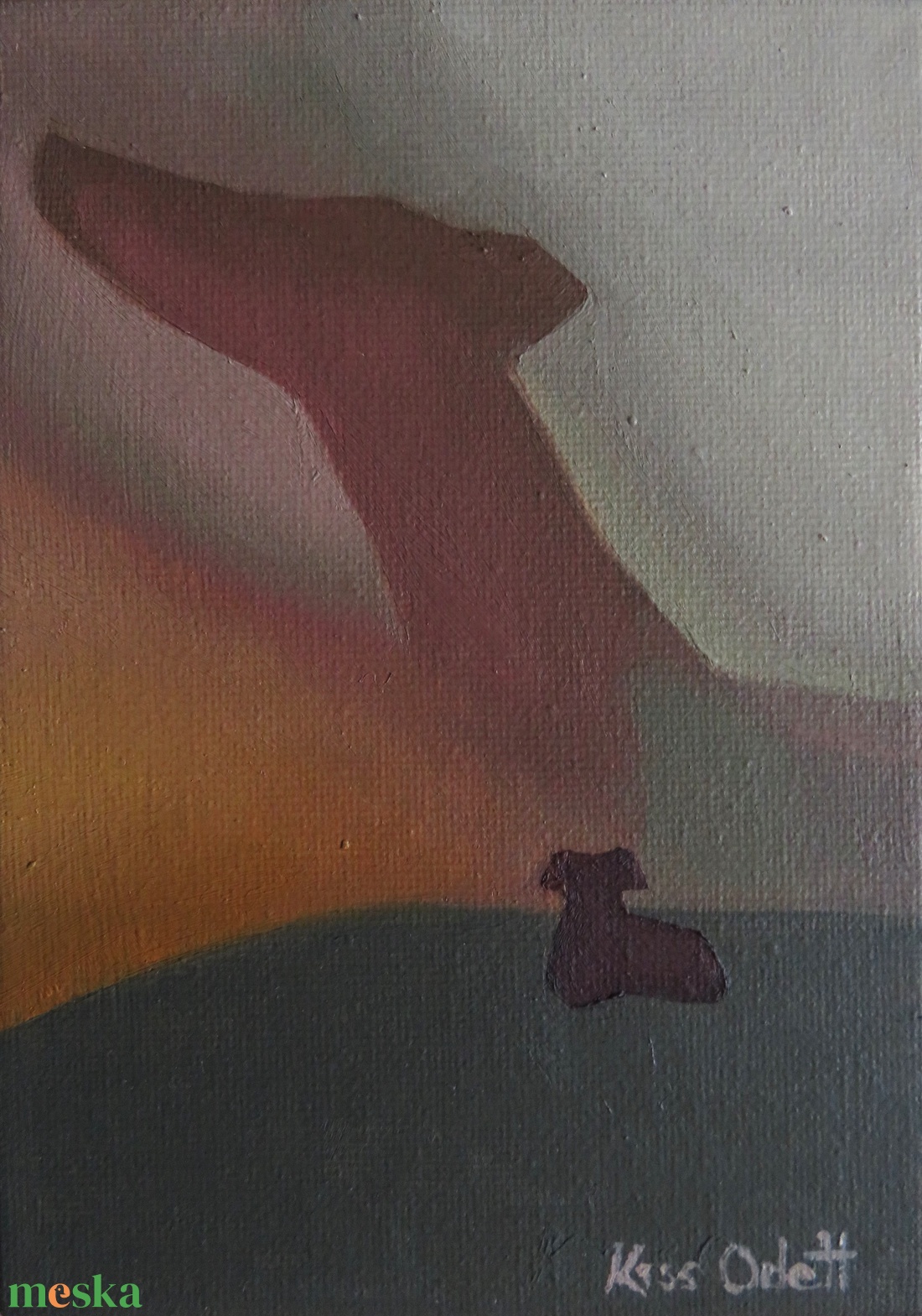 A Tacskó (olajfestmény) - művészet - festmény - olajfestmény - Meska.hu