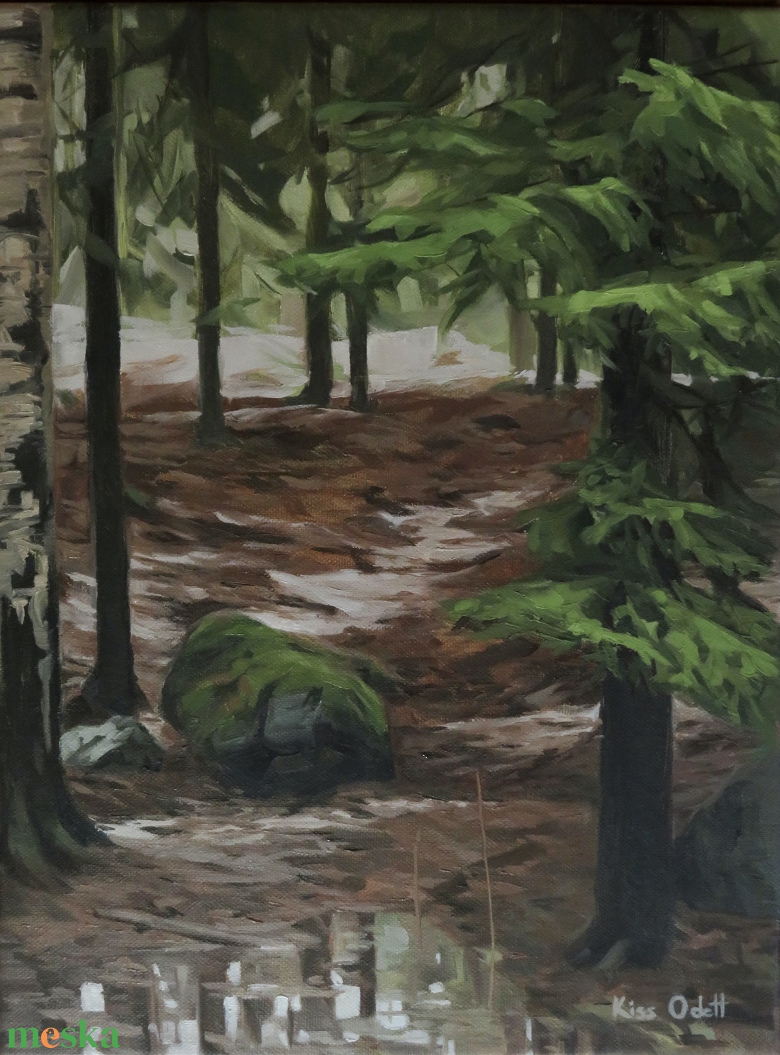 Nagy kő - művészet - festmény - olajfestmény - Meska.hu