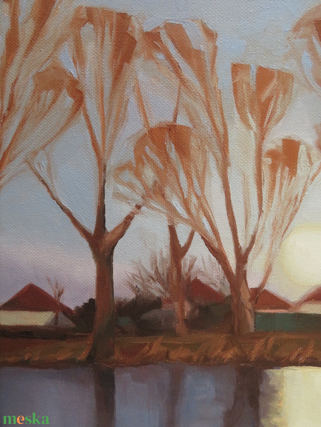 A Hold és én - művészet - festmény - olajfestmény - Meska.hu