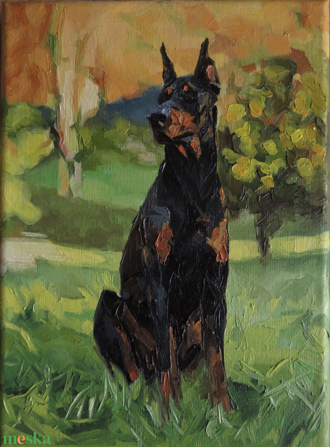 Kisállat portréfestmény fotó alapján  - művészet - festmény - olajfestmény - Meska.hu