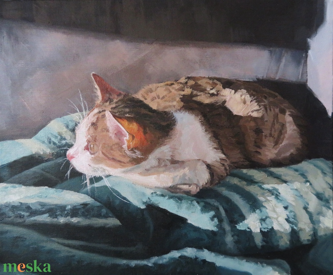 Cicus - művészet - festmény - olajfestmény - Meska.hu