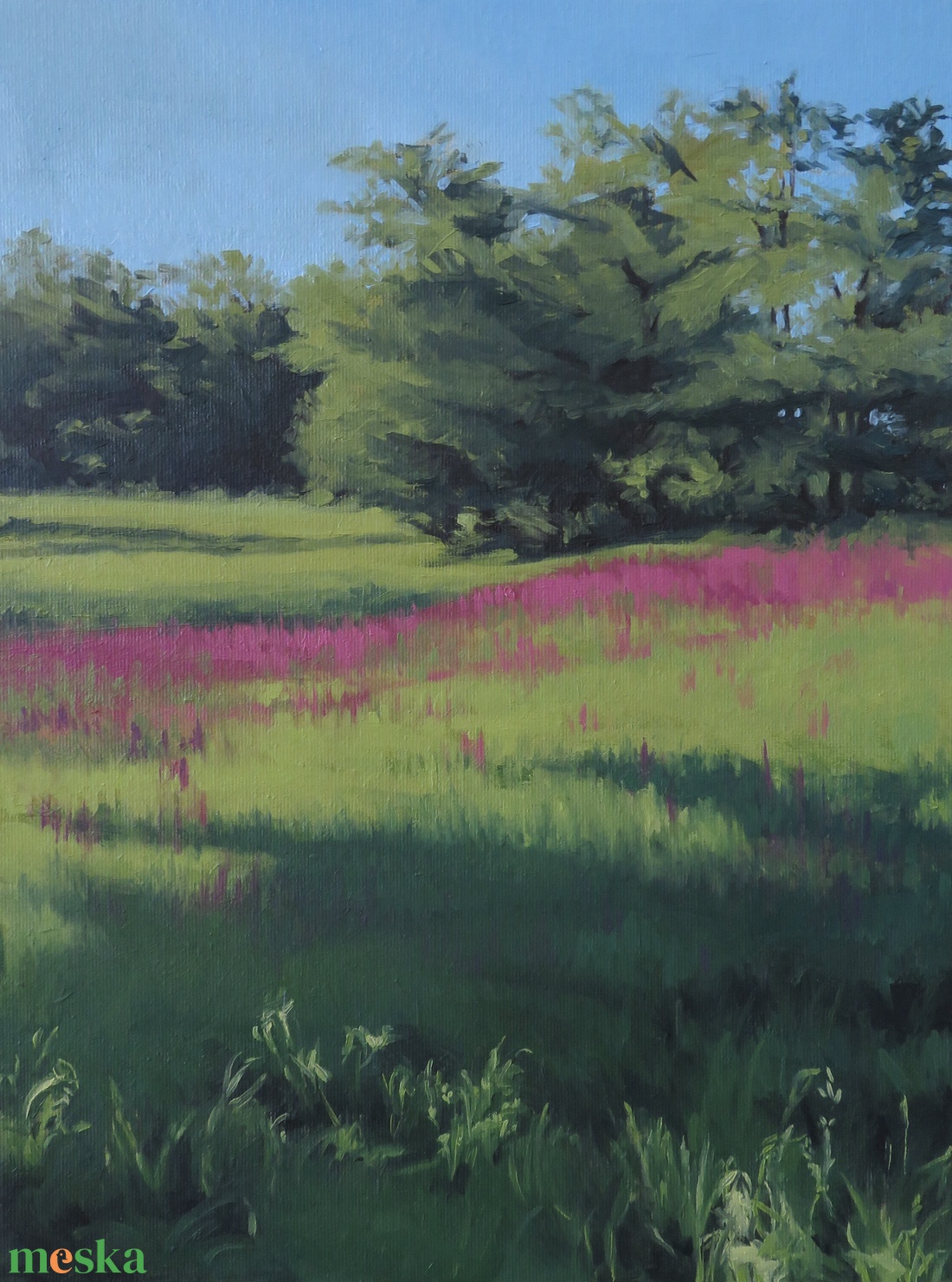 Mezei zsálya rét Földszigeten - művészet - festmény - olajfestmény - Meska.hu