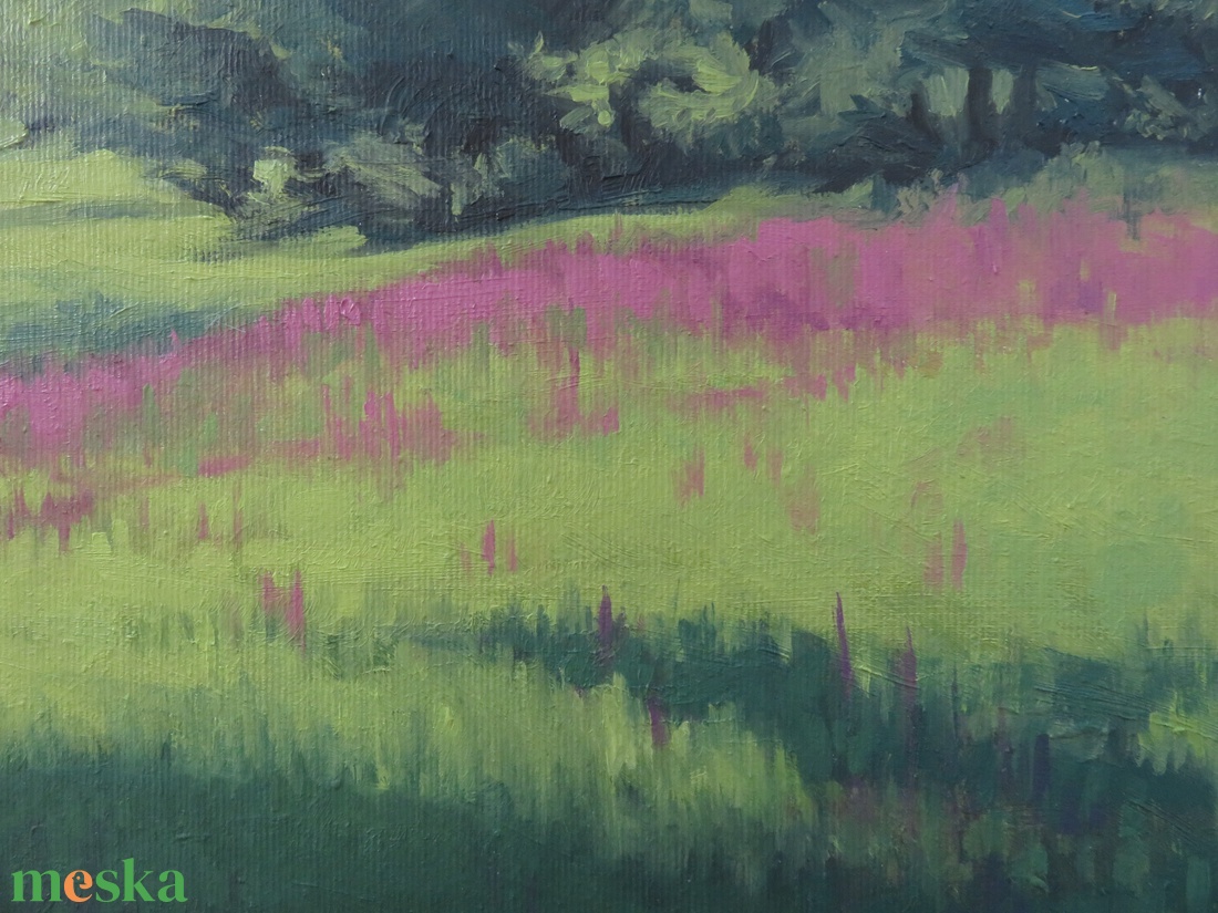 Mezei zsálya rét Földszigeten - művészet - festmény - olajfestmény - Meska.hu