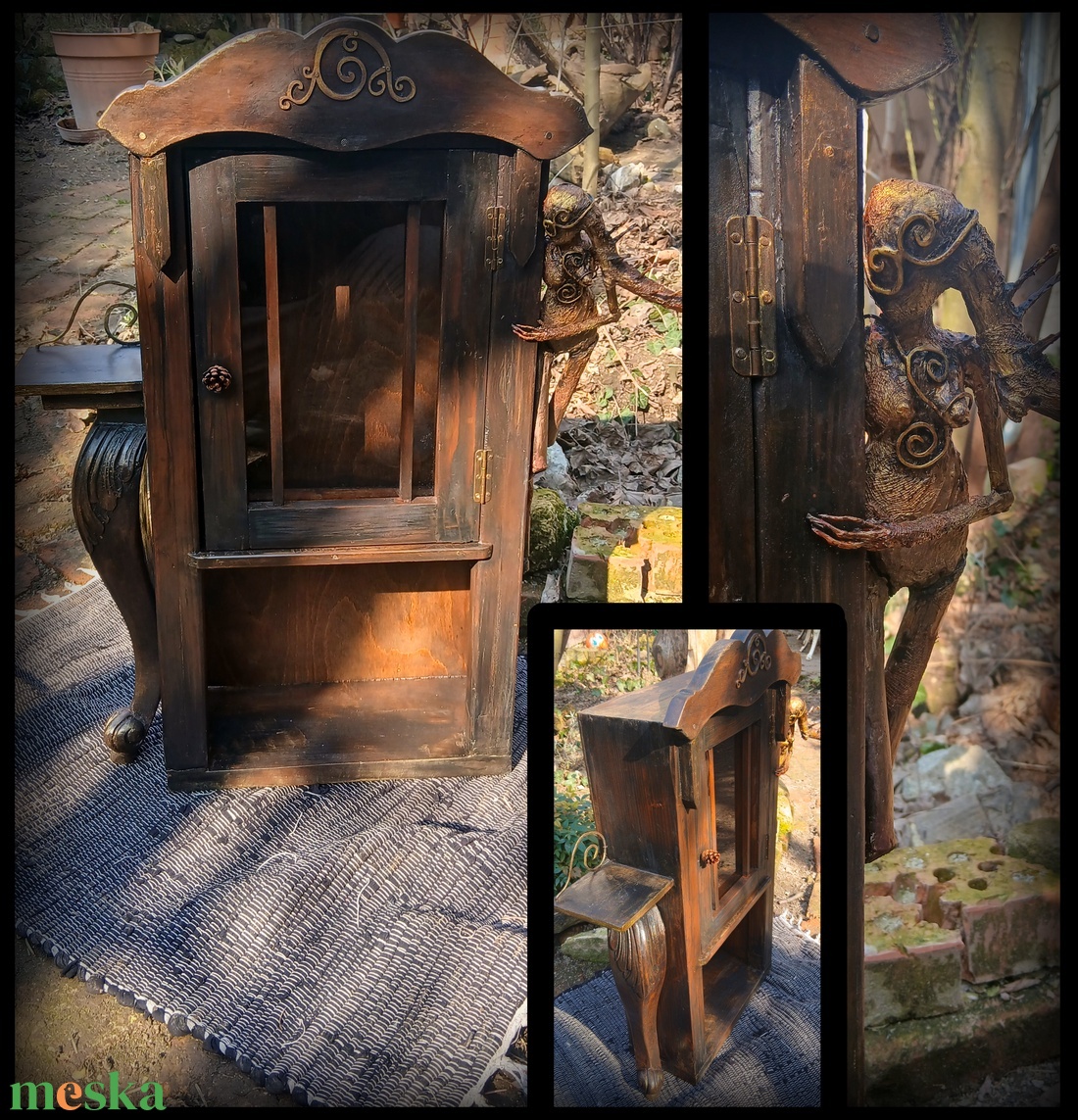 Wicca üvegajtós Óducska familiárissal - otthon & életmód - bútor - szekrény - Meska.hu