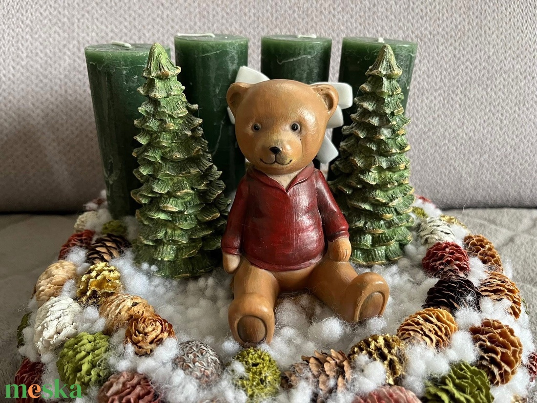Macis adventi koszorú - karácsony - adventi díszek - adventi koszorú - Meska.hu