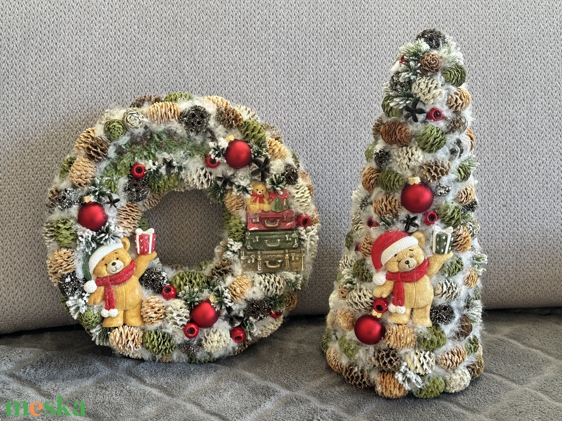 Macis adventi szett �� - karácsony - adventi díszek - adventi ajtódísz - Meska.hu