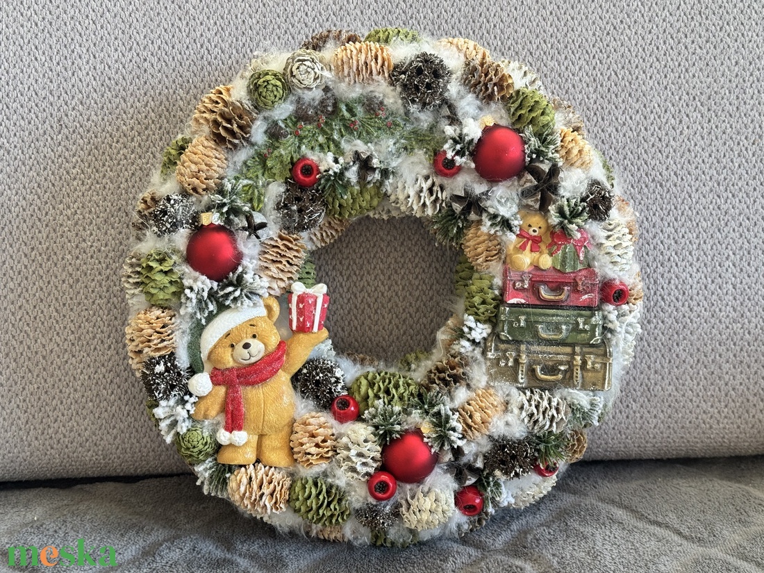 Macis adventi szett �� - karácsony - adventi díszek - adventi ajtódísz - Meska.hu
