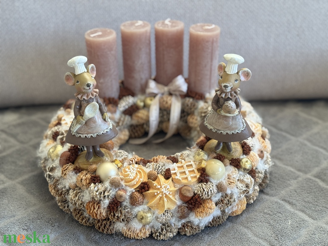 Adventi koszorú - karácsony - adventi díszek - adventi asztaldísz - Meska.hu