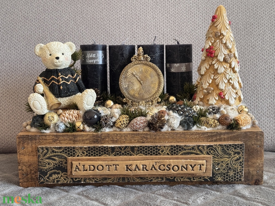 Adventi asztaldísz �� - karácsony - adventi díszek - adventi asztaldísz - Meska.hu