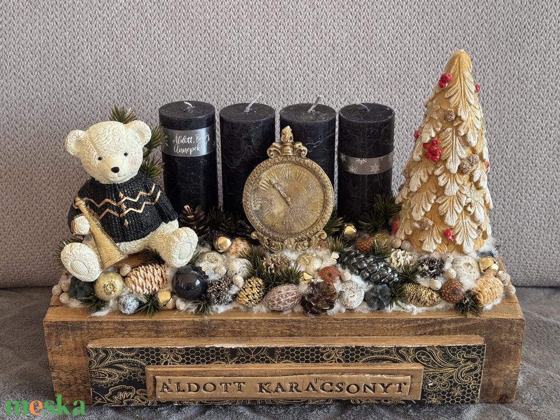Adventi asztaldísz �� - karácsony - adventi díszek - adventi asztaldísz - Meska.hu