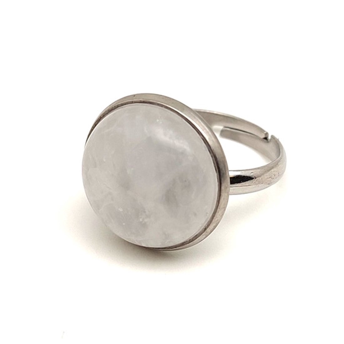 Erősítő hegyikristály állítható gyűrű kerek 16mm - ékszer - gyűrű - gyöngyös gyűrű - Meska.hu