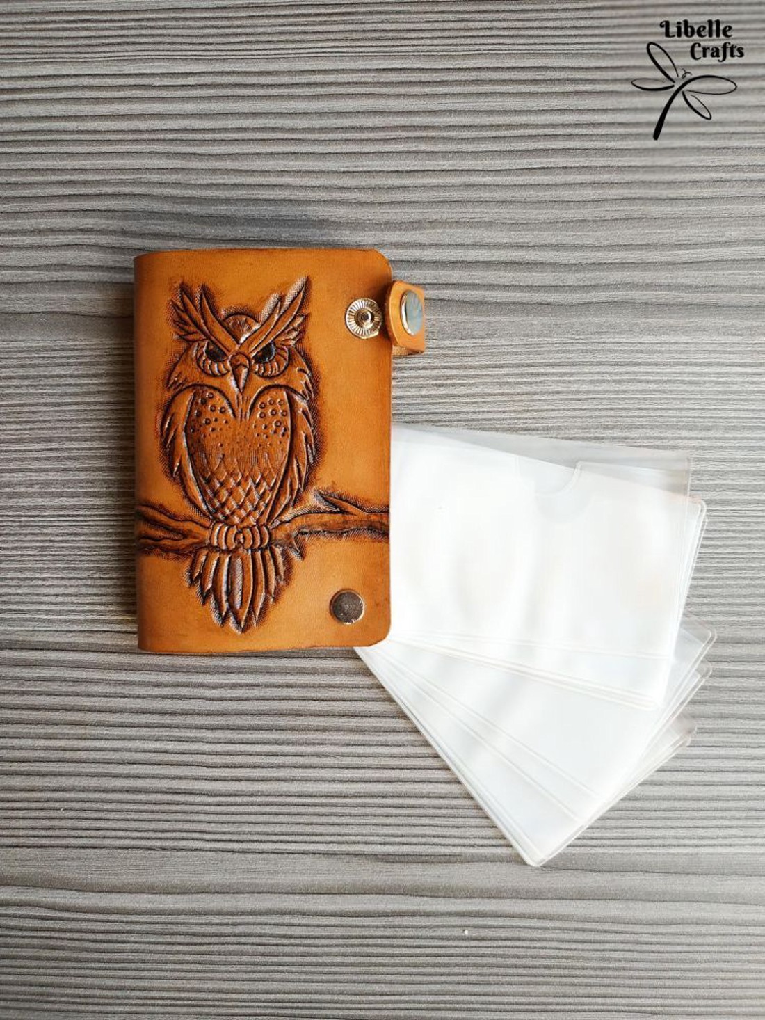 Bagoly mintás igazolványtartó - táska & tok - pénztárca & más tok - kártyatartó & irattartó - Meska.hu