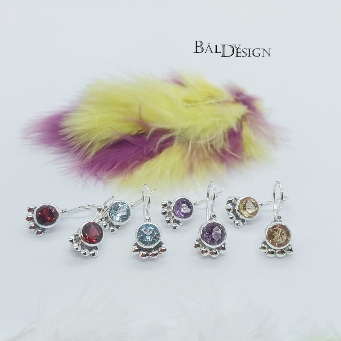 Ezüst ásvány fülbevalók -  - Meska.hu