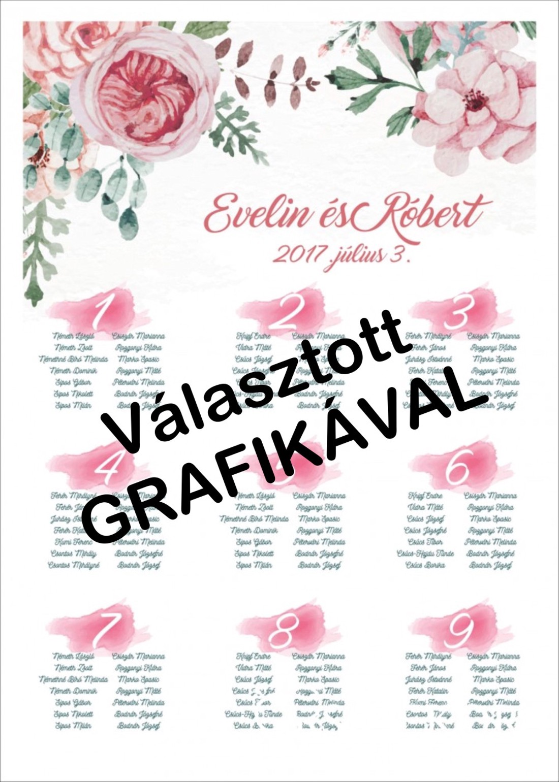 Esküvői ültetési rend - tervezési díj nélkül - esküvő - dekoráció - helyszíni dekor - Meska.hu