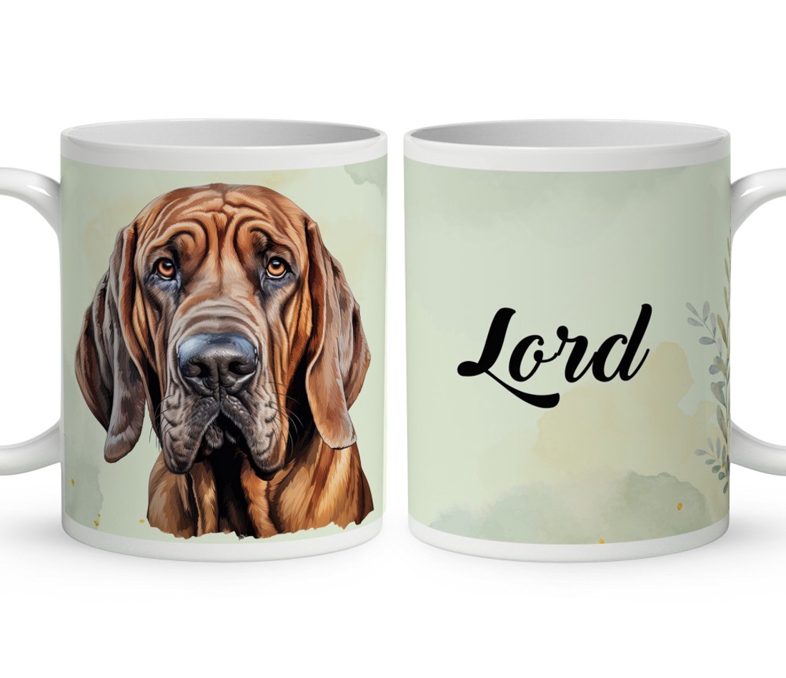 Névvel kérhető - Angol véreb portré mintás bögre - otthon & életmód - konyhafelszerelés, tálalás - tálalás - bögre & csésze - Meska.hu