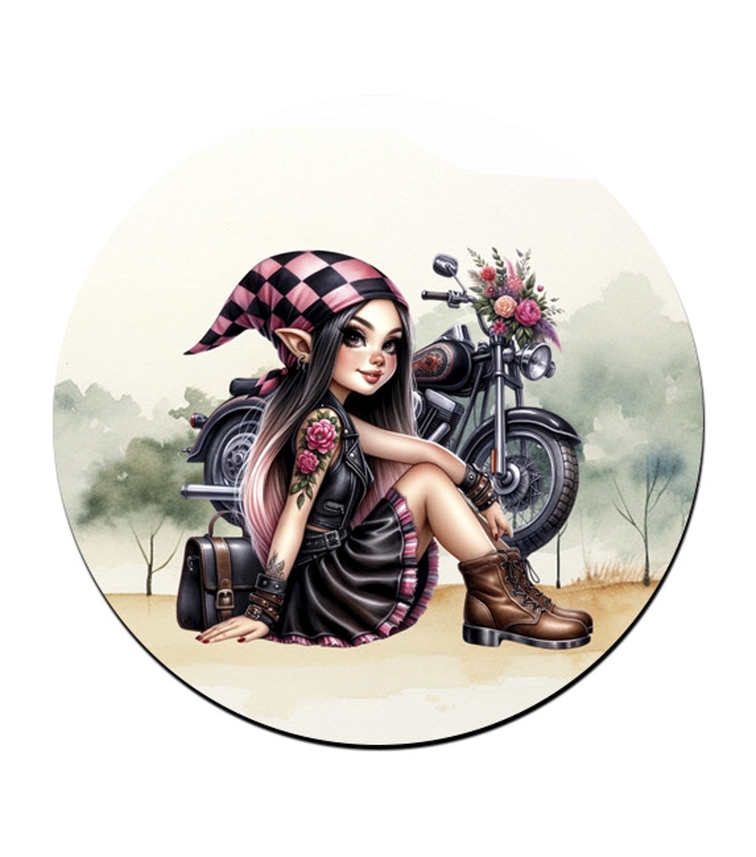 Relax - Motoros manó lány mintás bögre alátét -  - Meska.hu