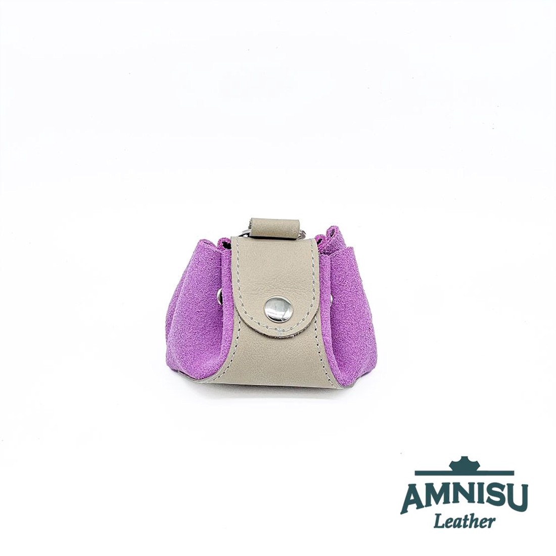 Szürke - világos lila bőr mini 2in1 szütyő és kockatálca N8014-4015 - játék & sport - táblajáték és kártyajáték - társasjátékok - dobókocka - Meska.hu