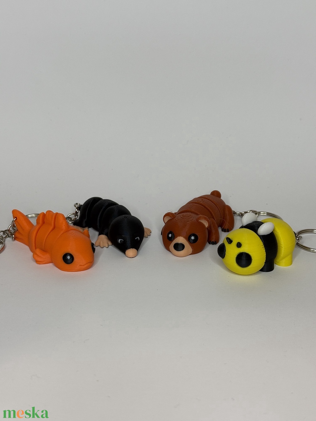 4 db-os Mozgó Állatkert � 3D Nyomtatott Artikulált Kulcstartó Csomag - táska & tok - kulcstartó & táskadísz - kulcstartó - Meska.hu