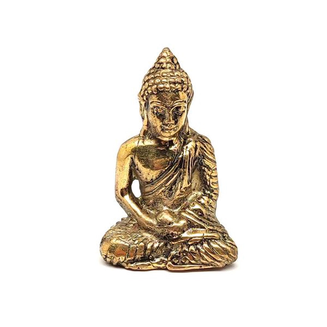 Réz figura Buddha arany 5,5x3,5cm - otthon & életmód - dekoráció - spiritualitás - Meska.hu