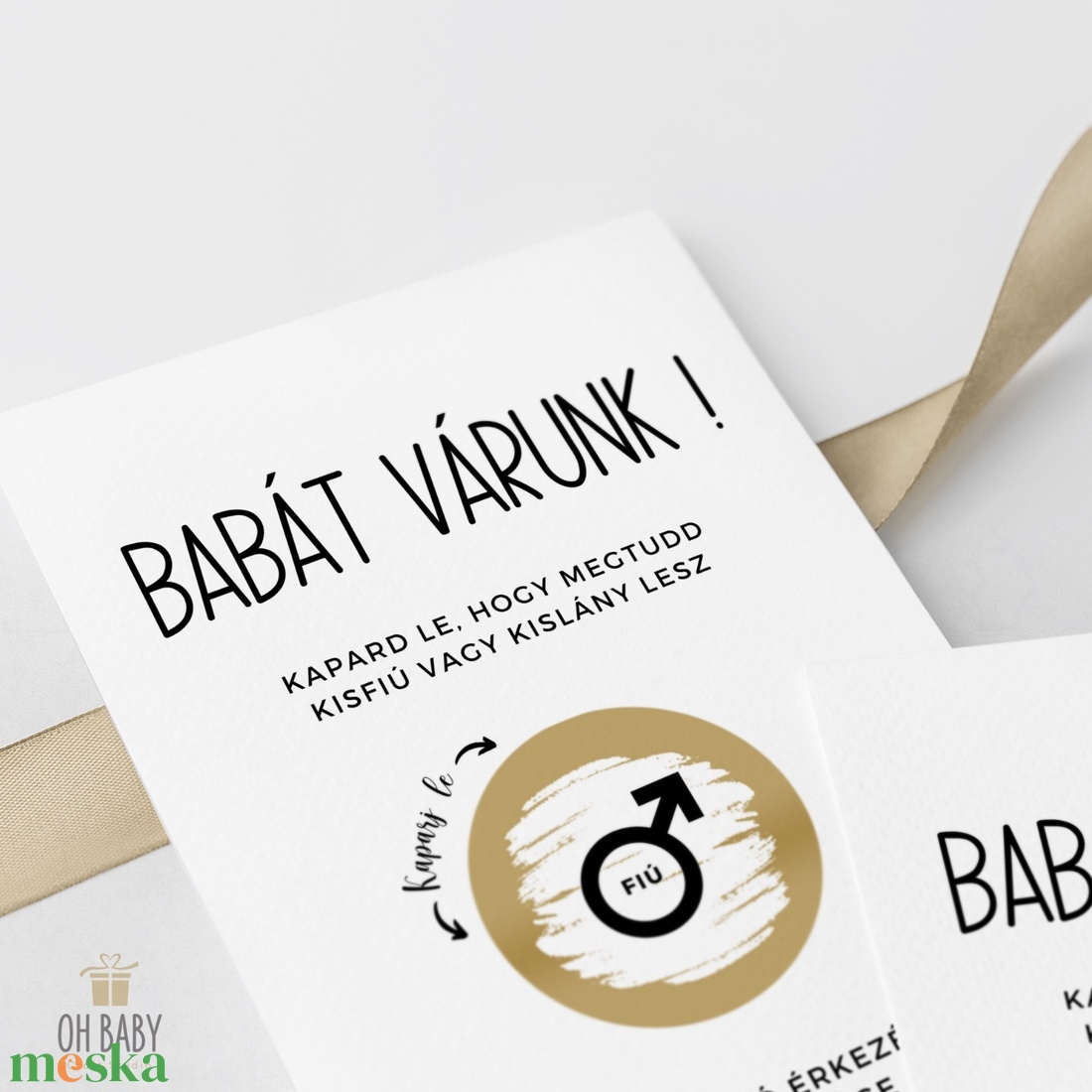 Baba Neme Bejelentés, Kaparós Sorsjegy, Kaparós Bababejelentés, Baba bejelentés Kártya, Babát Várok Bejelentés - otthon & életmód - papír, írószer - ajándékozás kellékei - ajándék sorsjegy - Meska.hu
