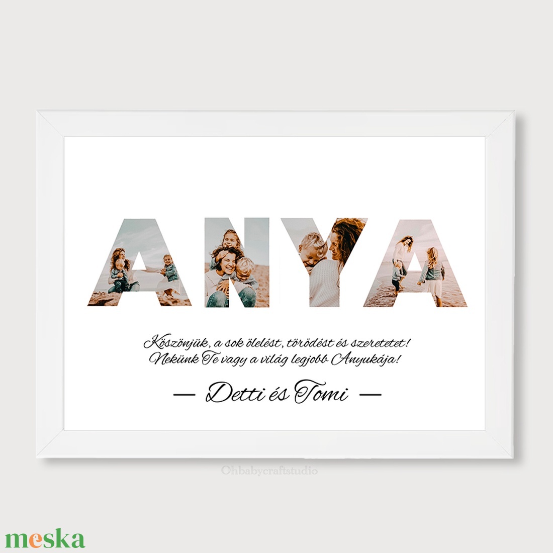 Ajándék Anyákank, Fotókollázs, Anyáknapi kép, Saját fényképes poszter, Ajándék anyáknak, Fényképes ajándék, Anya kollázs - otthon & életmód - dekoráció - kép & falikép - poszter - Meska.hu