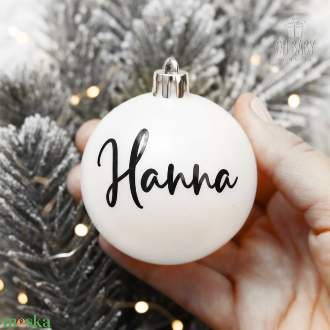 Gömb felirattal, Karácsonyi gömb egyedi ajándék, Egyedi ajándék, Karácsonyi gömb felirattal, Karácsonyi dísz ajándéknak - karácsony - karácsonyi lakásdekoráció - karácsonyfadíszek - Meska.hu