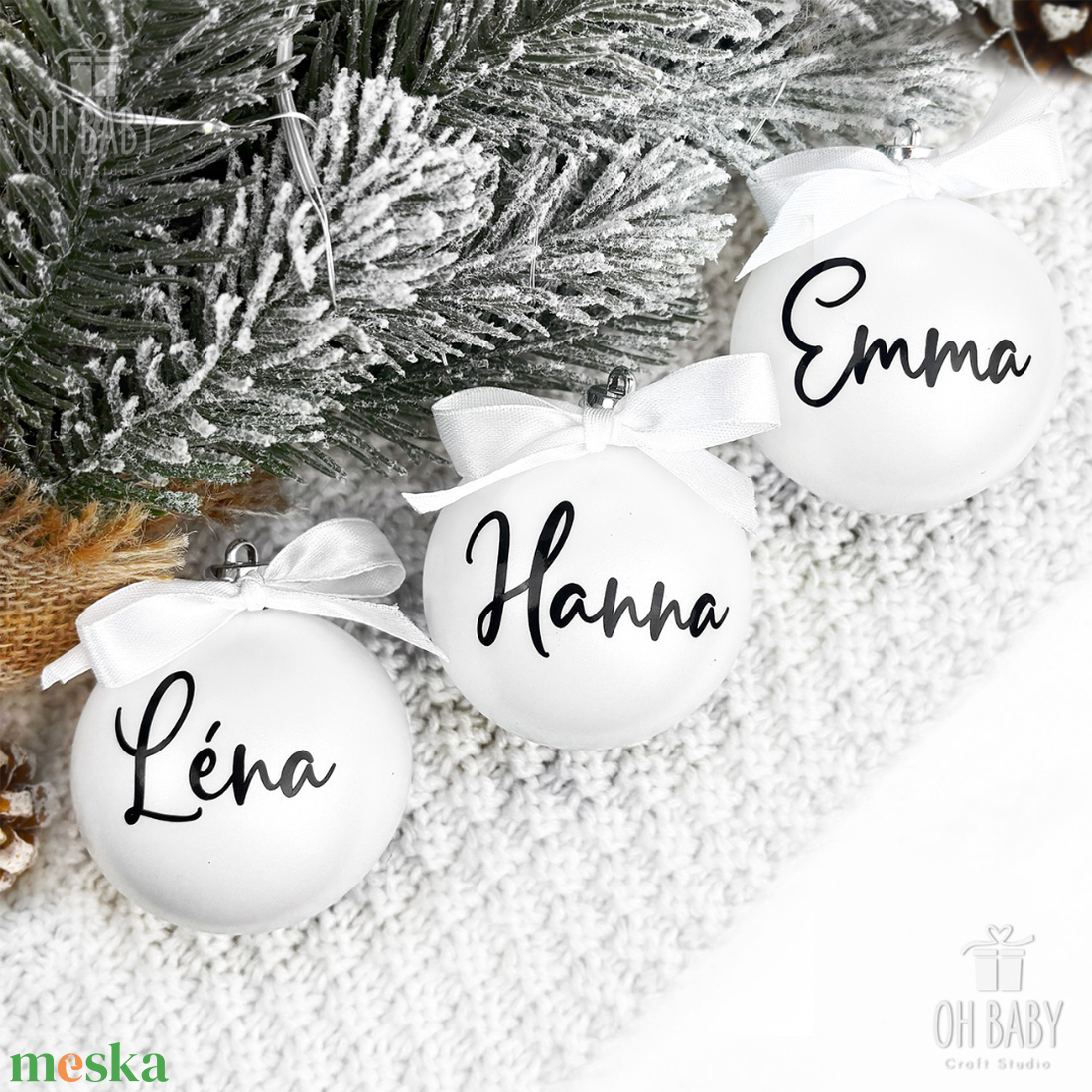 Karácsonyi gömb felirattal, Karácsonyi gömb egyedi ajándék, Egyedi ajándék, Karácsonyi dísz ajándéknak, Gömb felirattal - karácsony - karácsonyi lakásdekoráció - karácsonyfadíszek - Meska.hu