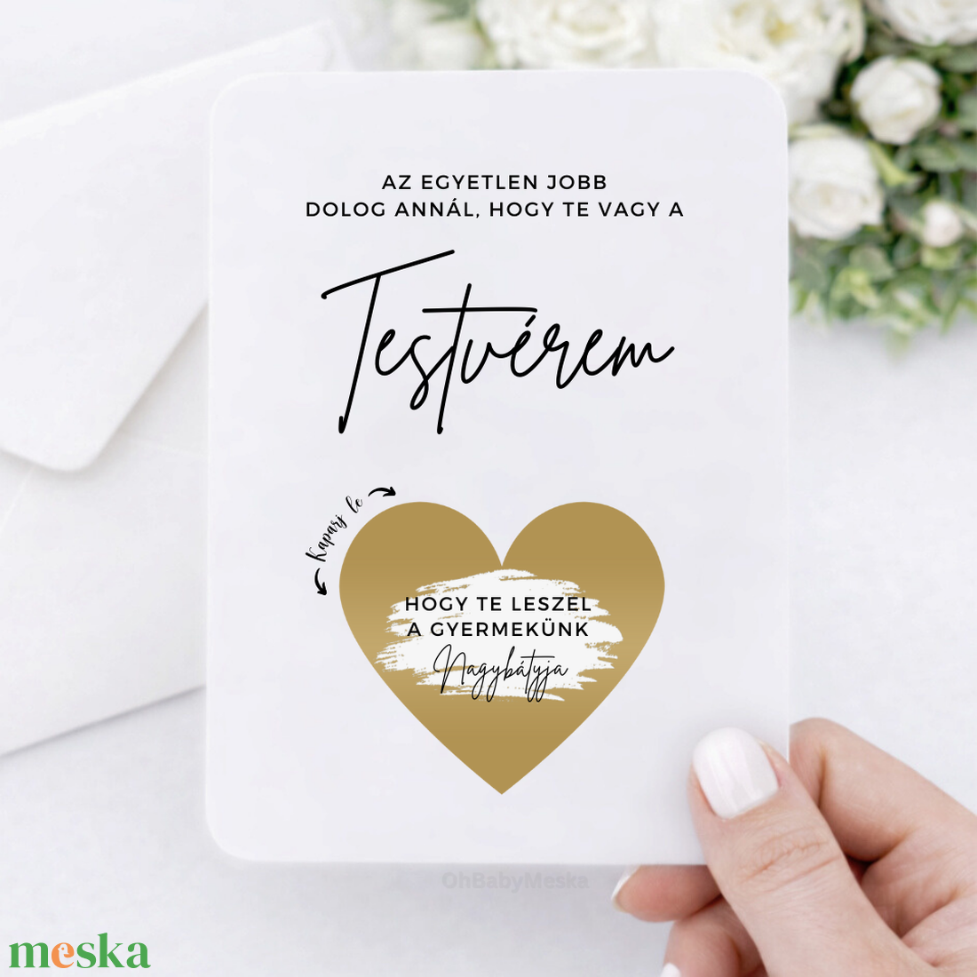Nagybácsi Leszel Bejelentés, Kaparós Sorsjegy, Kaparós Nagybácsi bejelentés, Nagybácsi Leszel képeslap, Nagybácsi leszel - baba - mama - babaemlékek - bababejelentők - Meska.hu