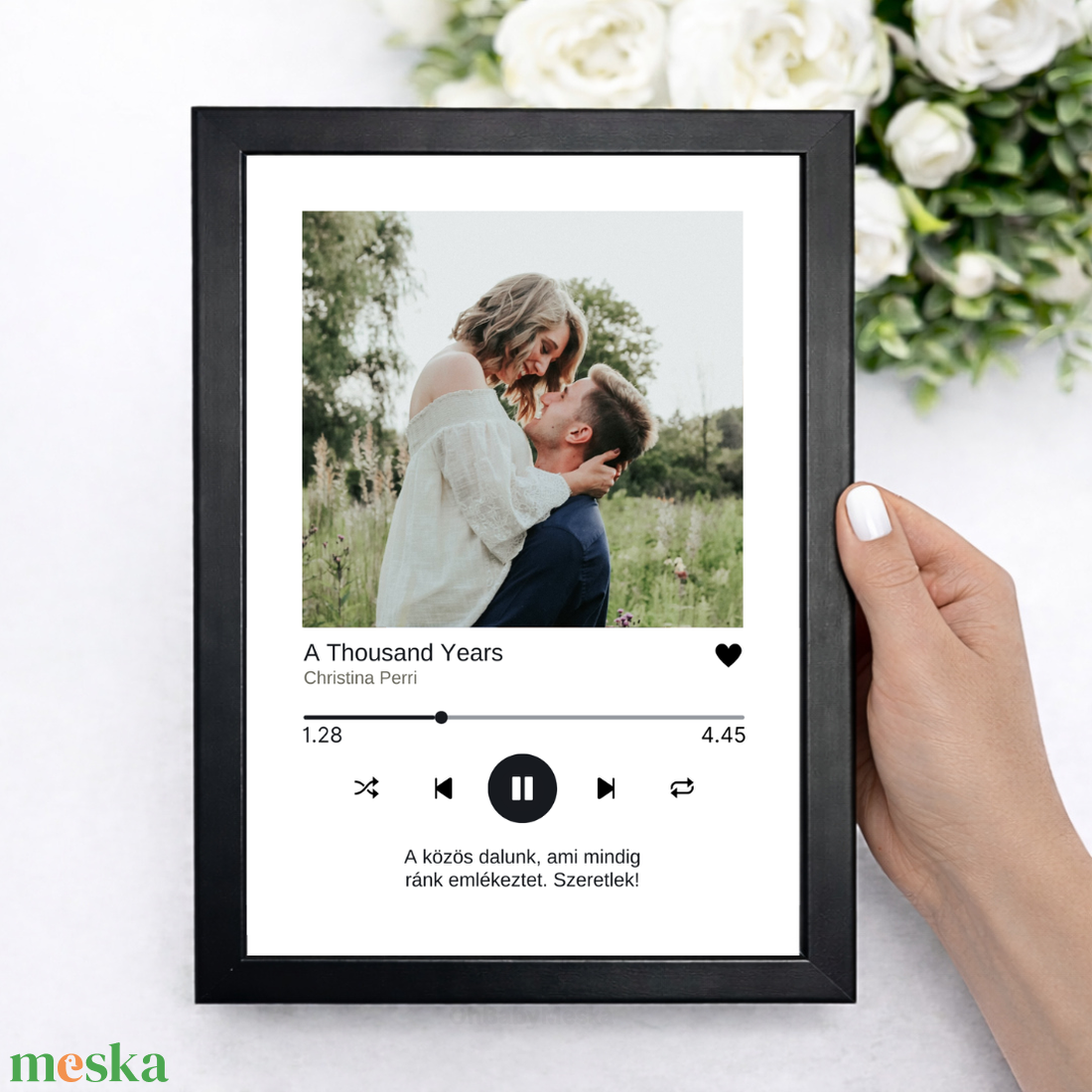 Közös dalunk poszter, Mi dalunk kép, Valentin-nap ajándék, Ajándék Pároknak, Spotify, Egyedi Poszter, Szerelmes dal  - otthon & életmód - dekoráció - kép & falikép - poszter - Meska.hu