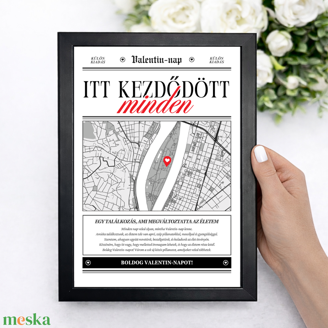 Valentin-napi ajándék, Minden itt kezdődött kép, Ajándék évfordulóra, Ajándék Pároknak, Falikép, Egyedi Poszter - otthon & életmód - dekoráció - kép & falikép - poszter - Meska.hu