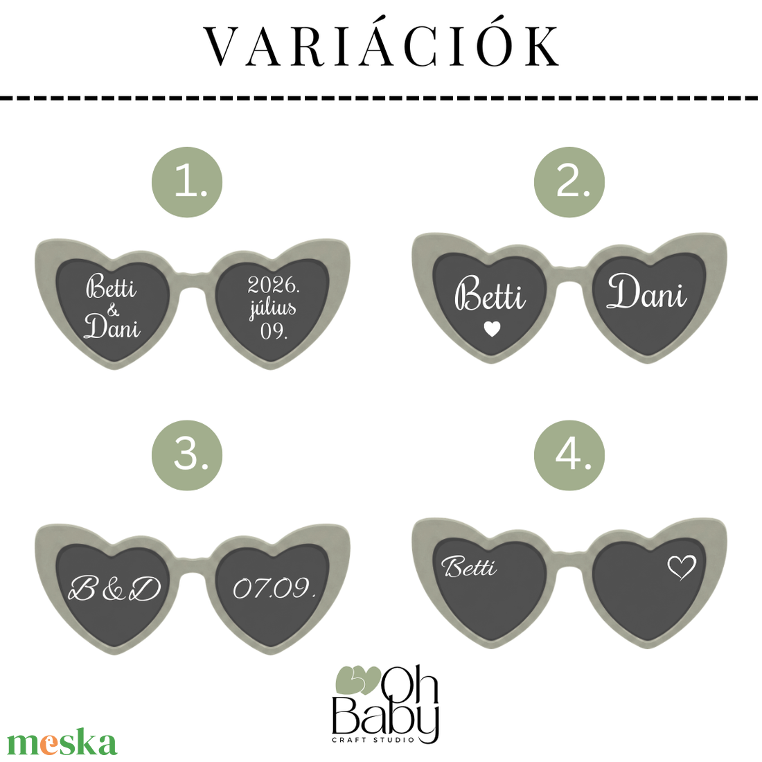 Lánybúcsú napszemüveg, Party szemüveg, Egyedi napszemüveg, Szíves szemüveg, Szív formájú napszemüveg, Lánybúcsú kellékek - esküvő - lánybúcsú - Meska.hu